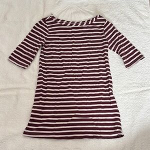 Old Navy Kids Casual Dress - Maroon and White Stripes